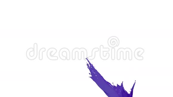 紫罗兰色的液体像颜料一样在空气中缓慢流动三维渲染液体具有很高的细节第3版视频的预览图