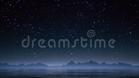 在星星之夜挥动海洋视频的预览图