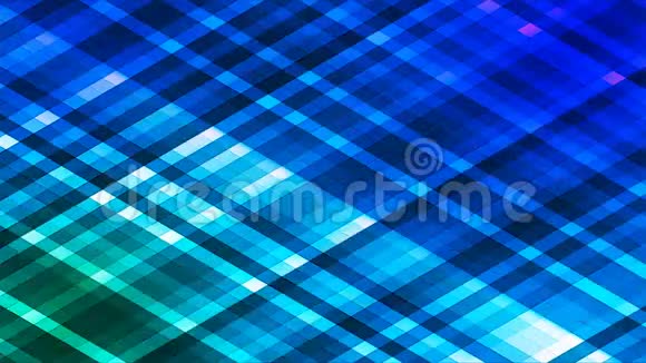 广播闪烁钻石高科技条纹蓝色抽象循环4K视频的预览图