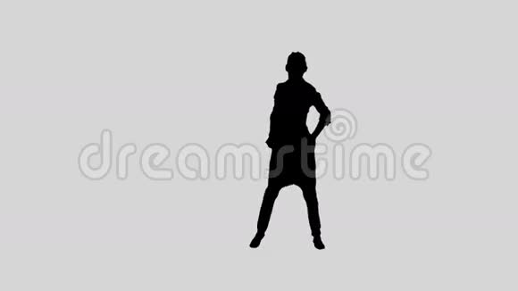 有阿尔法频道的跳舞女人的剪影视频的预览图