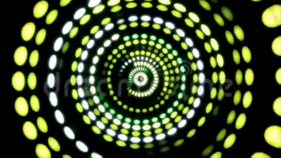 发光圆形三维UI元素发光的几何圆和球体形状在一个无缝的循环中转换通告视频的预览图
