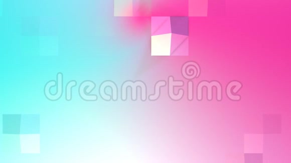 摘要简单的蓝色粉红色低聚三维表面作为高科技背景移动纯软低聚运动背景视频的预览图