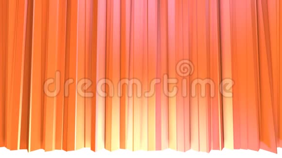 抽象简单的粉红色橙色低聚三维窗帘作为复杂背景软几何低聚运动背景视频的预览图