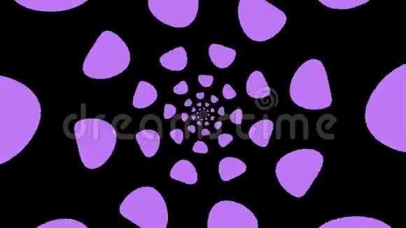紫色在黑色背景下循环改变形状视频的预览图