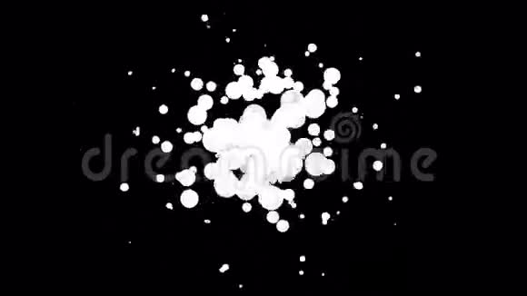 白色墨水飞溅不透明度设计黑色背景4Kvj短圈5秒60fps视频的预览图