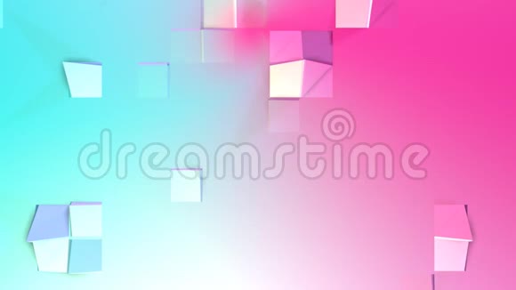 抽象简单的蓝色粉红色低聚三维表面作为梦想背景移动纯蓝软低聚运动背景视频的预览图