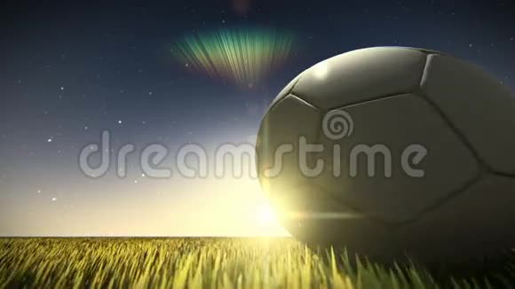草地上的足球镜头视频的预览图