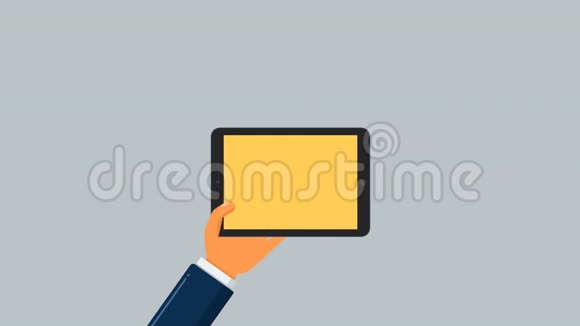手拿平板电脑接收电子邮件视频的预览图