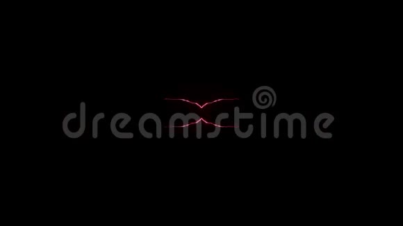 动画红色闪电螺栓中心打击黑色背景无缝环动画新质量独特自然光视频的预览图