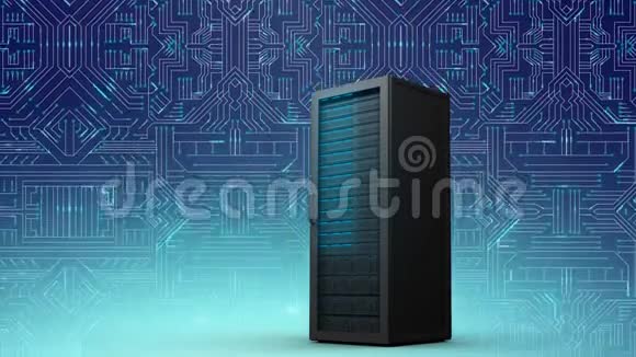 主机电脑及发光蓝电路板视频的预览图