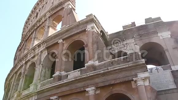 竞技场意大利罗马的主要旅游景点古罗马文明的废墟视频的预览图