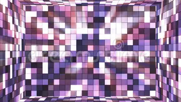 广播闪烁高科技小二室紫色抽象可循环4K视频的预览图