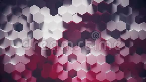 抽象几何六角环三维动画视频的预览图