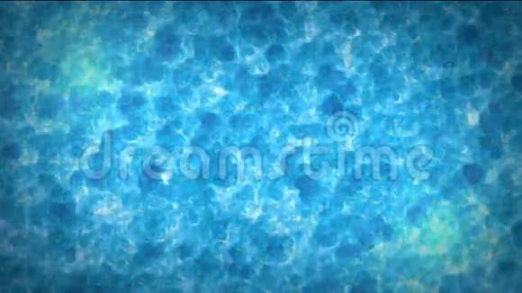 无缝抽象蓝色表层液态水具有模糊气泡元素颗粒水背景纹理图案视频的预览图