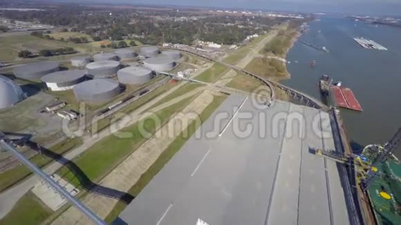 密西西比港艾伦4k空中视频视频的预览图