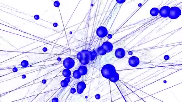 抽象蓝色挥动三维网格或网格的脉动几何物体用作抽象电子游戏蓝色几何视频的预览图