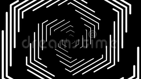 抽象几何白笔画螺旋旋转线计算机生成背景三维渲染背景视频的预览图