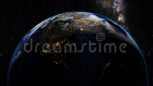 地球月亮和银河视频的预览图