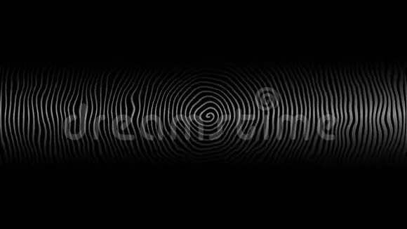 背景半色调乐队垂直条纹在渐变在运动在黑色背景上螺旋体视频的预览图