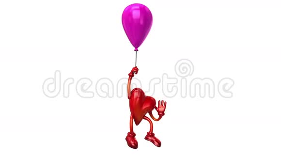 带气球的心脏角色视频的预览图
