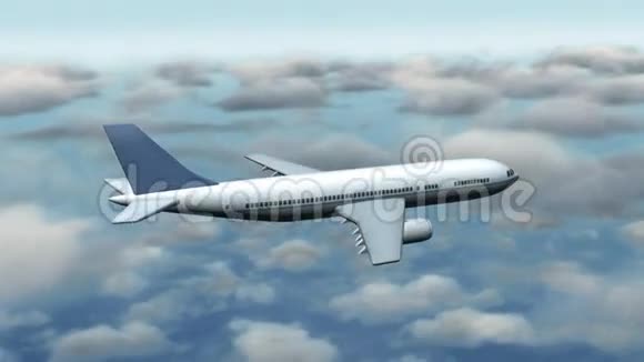 飞机在云层中飞行视频的预览图