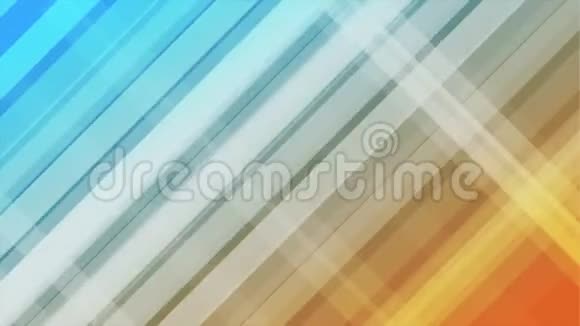 蓝色和橙色对角线条纹抽象视频动画视频的预览图