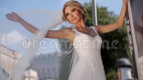 新娘挥舞着面纱视频的预览图