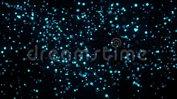 蓝色上升发光粒子图形背景回降视频的预览图