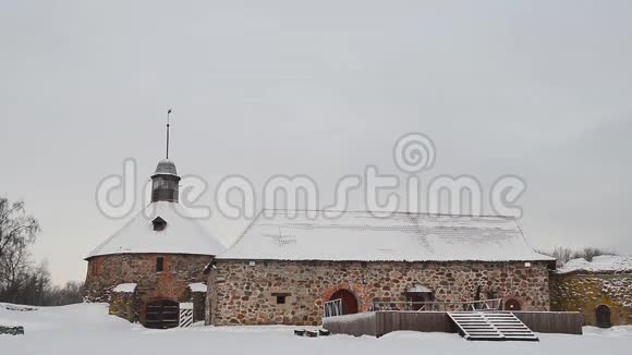 科雷拉堡垒的冬天普瑞泽斯克俄罗斯视频的预览图