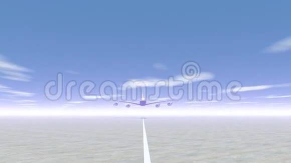 飞机起飞3D渲染视频的预览图