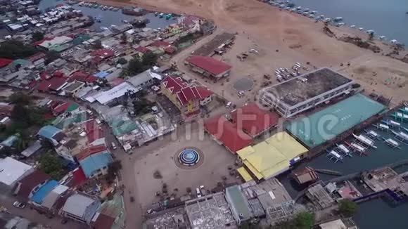 从空中俯瞰科伦城巴拉望布桑加岛菲律宾视频的预览图
