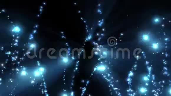 蓝升光灯与光道图形背景视频的预览图