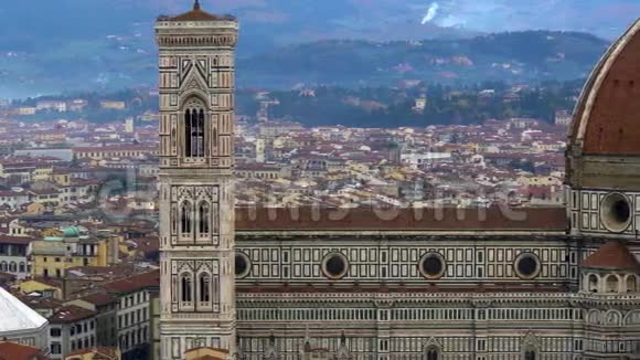 美丽的佛罗伦萨和圣玛丽亚大教堂佛罗伦萨意大利视频的预览图