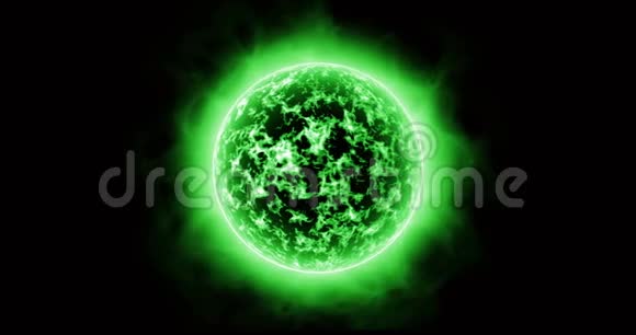 太阳绿色表面有太阳耀斑视频的预览图