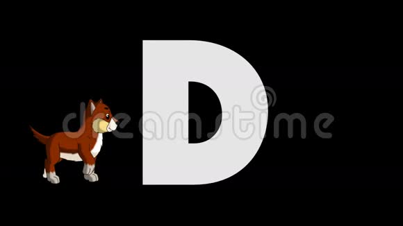 字母D和狗背景视频的预览图