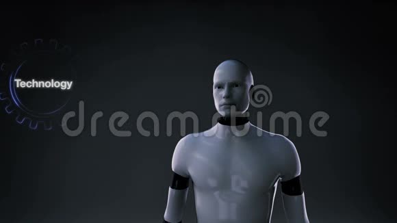 齿轮与关键字技术设备感官未来多媒体机器人半机器触摸屏幕虚拟现实视频的预览图