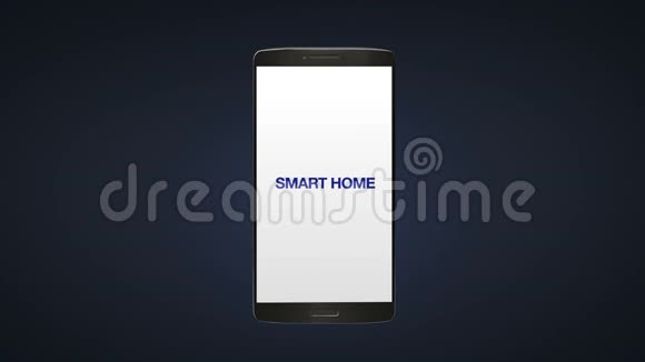 物联网智能家电图标使家庭形状在智能手机移动视频的预览图