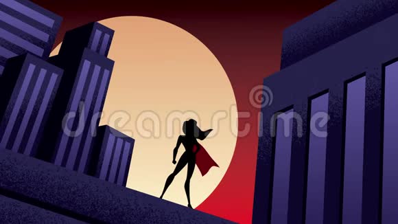 超级英雄城市之夜动画视频的预览图
