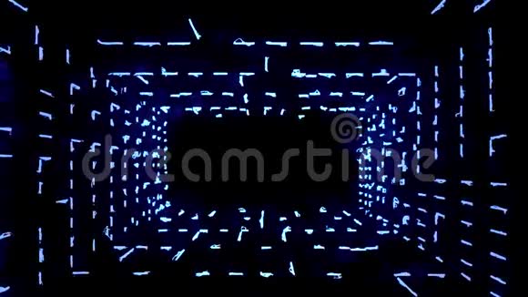 蓝燃霓虹灯网格室环境运动图形视频的预览图