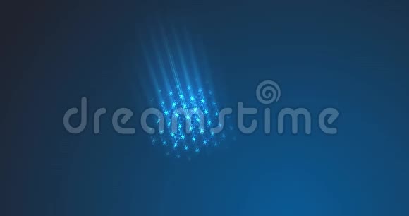 蓝色背景上抽象三角形粒子视频的预览图