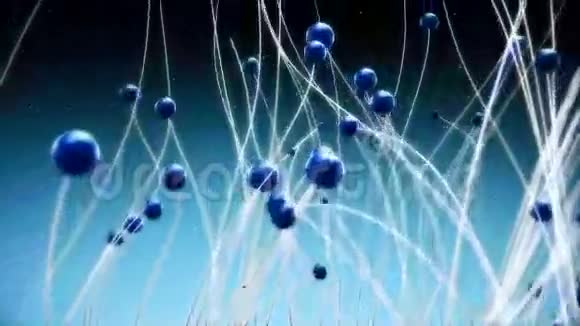 幻想抽象美丽的蓝色花朵视频的预览图