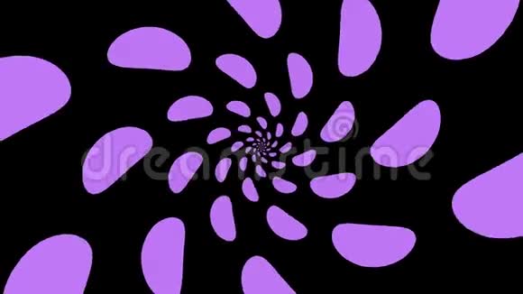 紫色在黑色背景下循环改变形状视频的预览图