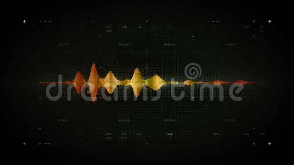 音频波形莫诺黑视频的预览图