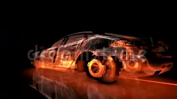 抽象动画3D机器的火热外观视频的预览图