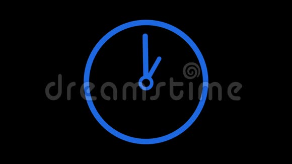 12小时循环旋转时钟的运动背景视频的预览图