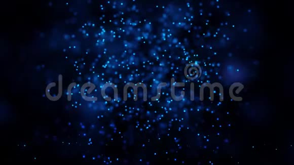 黑色背景上由蓝色粒子制成的sms标志消息或短信动画视频的预览图