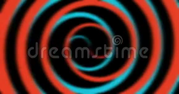 抽象螺旋环旋转漩涡视频的预览图