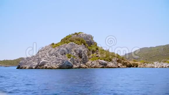 土耳其爱琴海和山景视频的预览图
