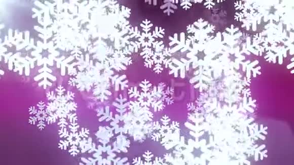 浮动大雪花动画背景新质量形状通用动态动画彩色欢乐视频的预览图