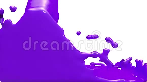 动画紫罗兰汽车油漆浇注和填充屏幕阿尔法通道包括使用卢马哑光3D档案视图8视频的预览图